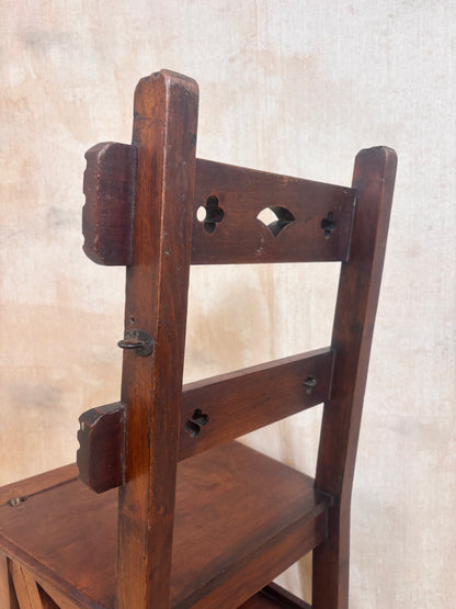 Aesthetic Movement Metamorphic Chair, Folding Library Steps