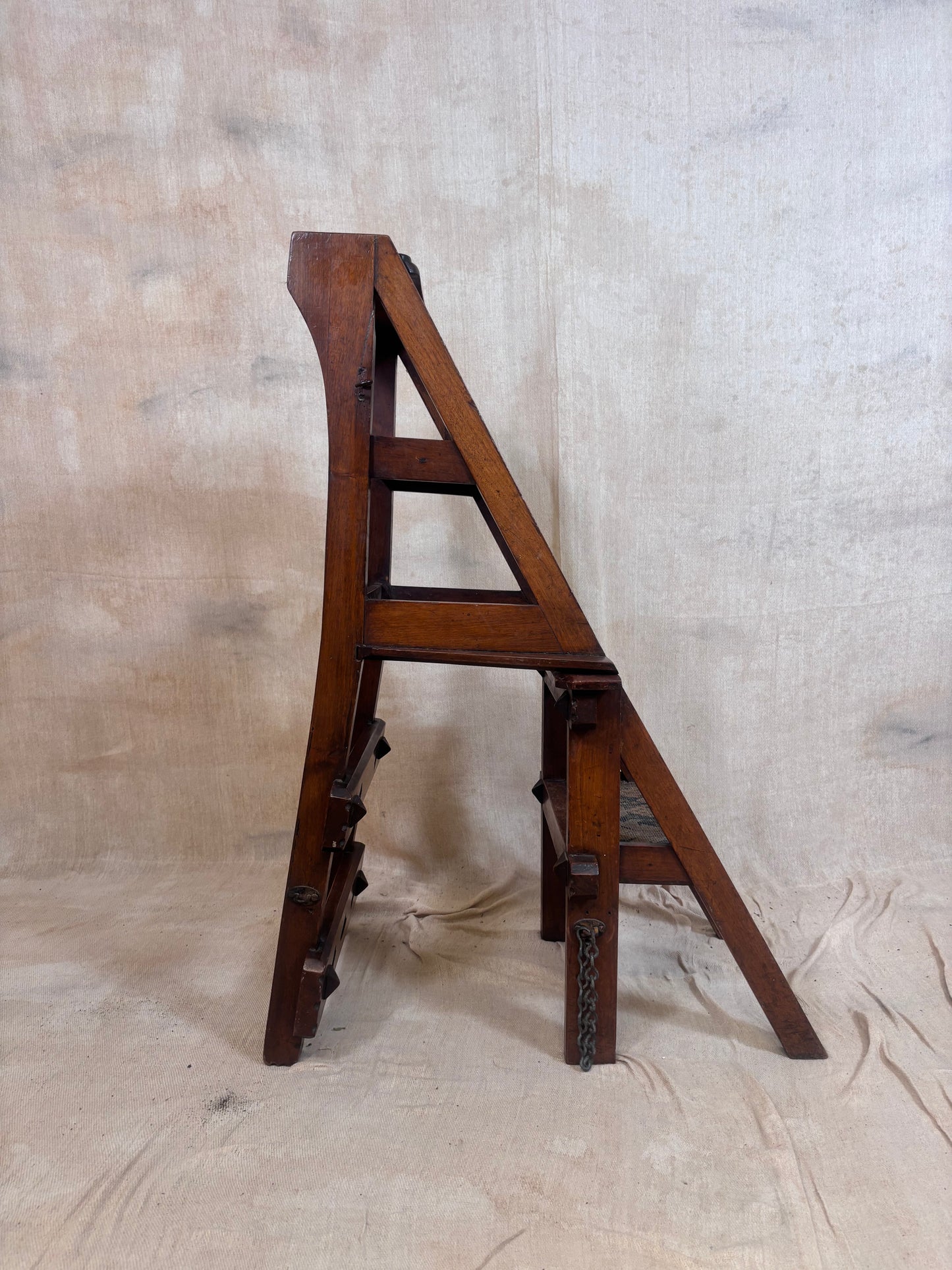 Aesthetic Movement Metamorphic Chair, Folding Library Steps