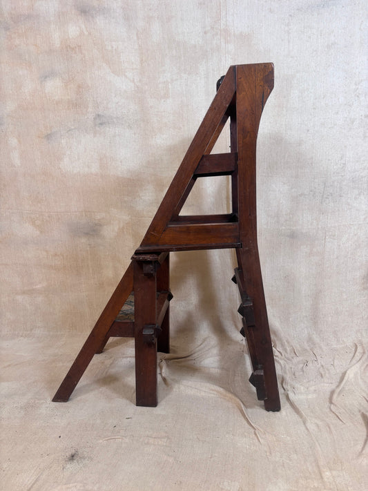 Aesthetic Movement Metamorphic Chair, Folding Library Steps