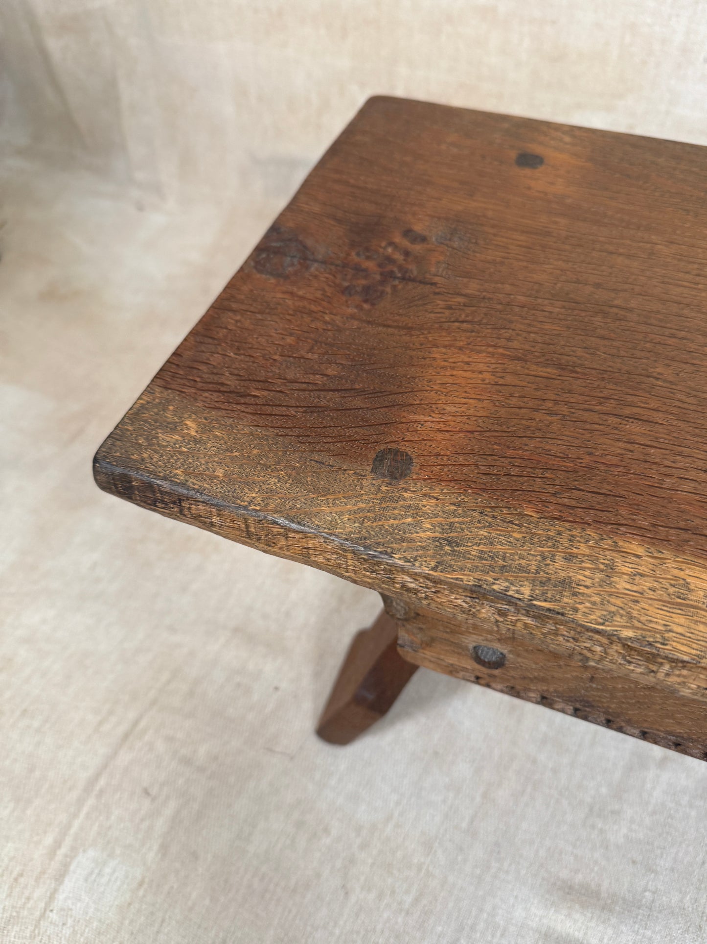 Early Oak Stool by Jack Grimble of Cromer c.1930
