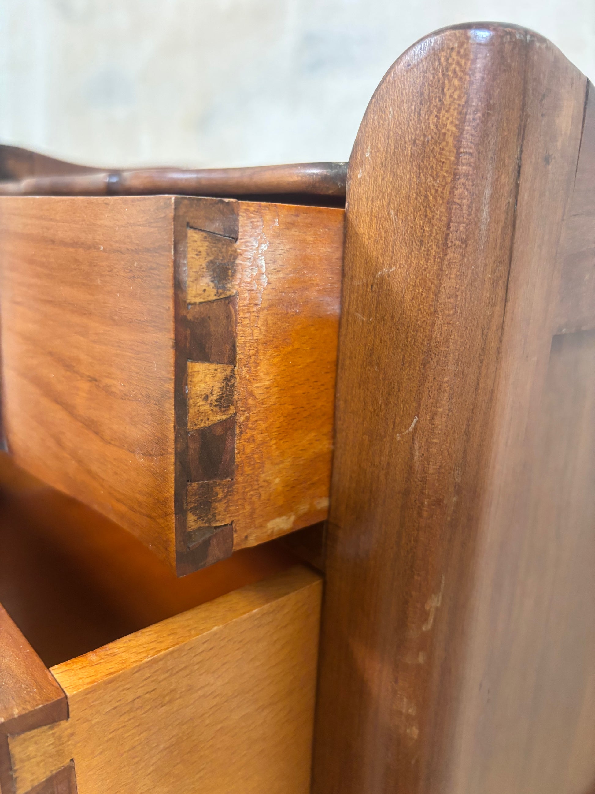 Pair of Antique French Walnut Bedside Tables 