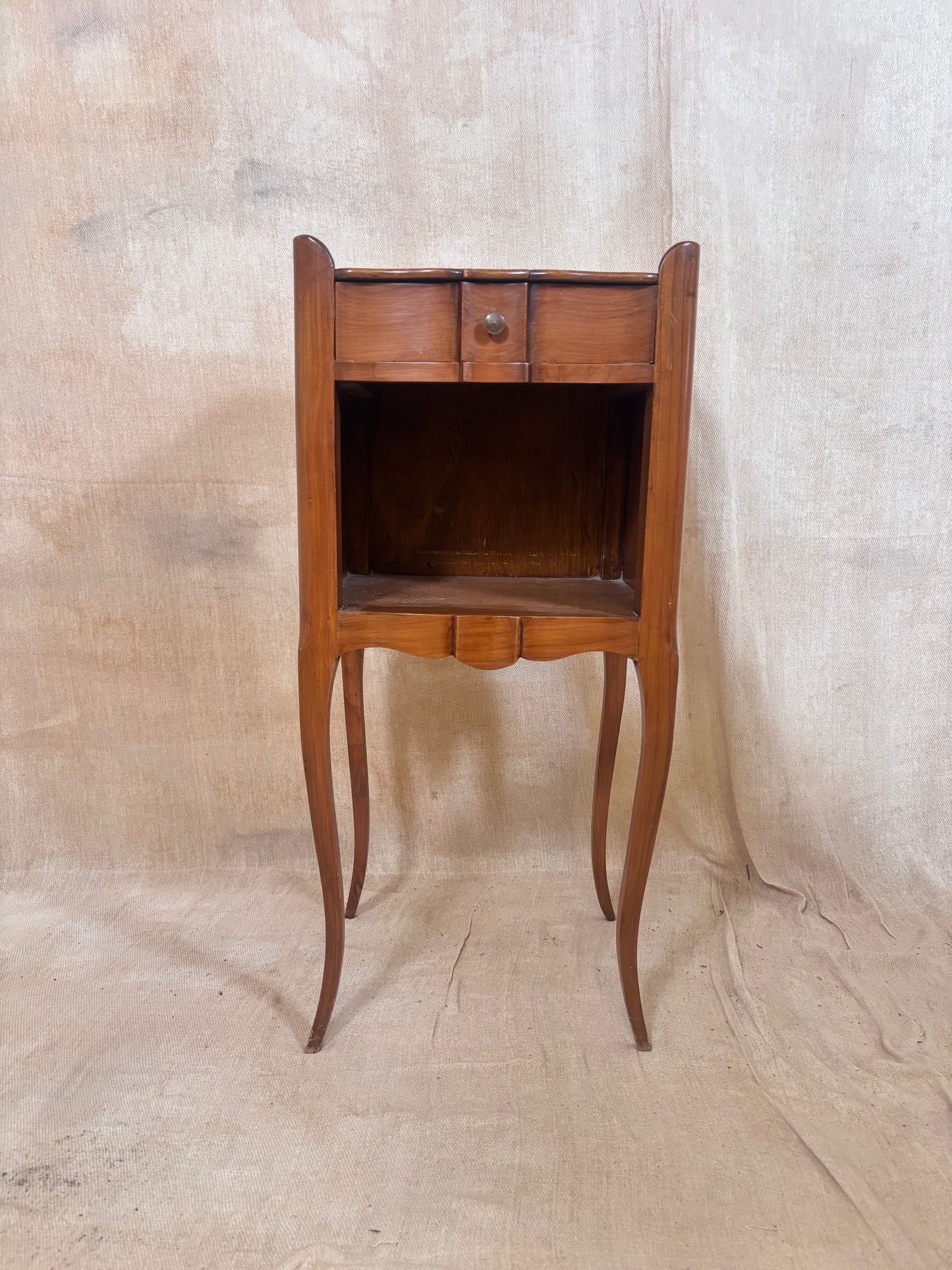 Pair of Antique French Walnut Bedside Tables 