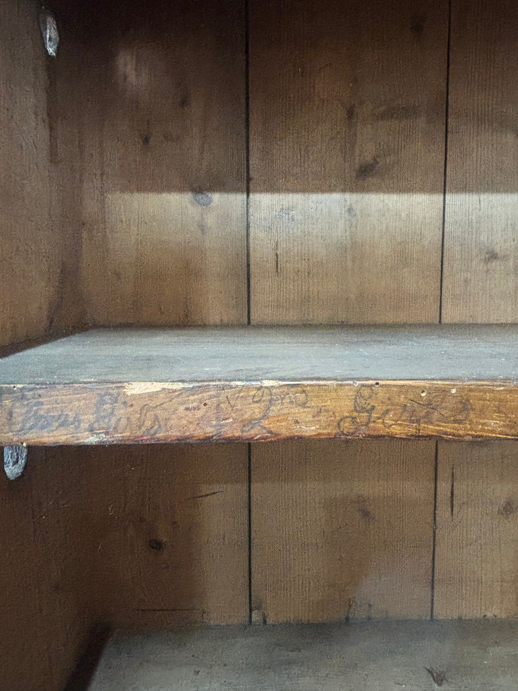 Wooden cupboard shelf 