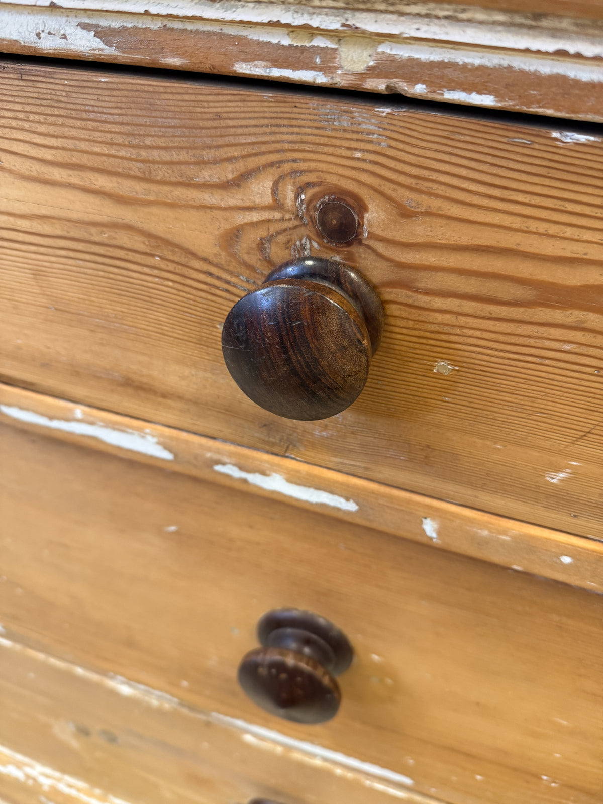 Victorian Low Pine Chest of Drawers