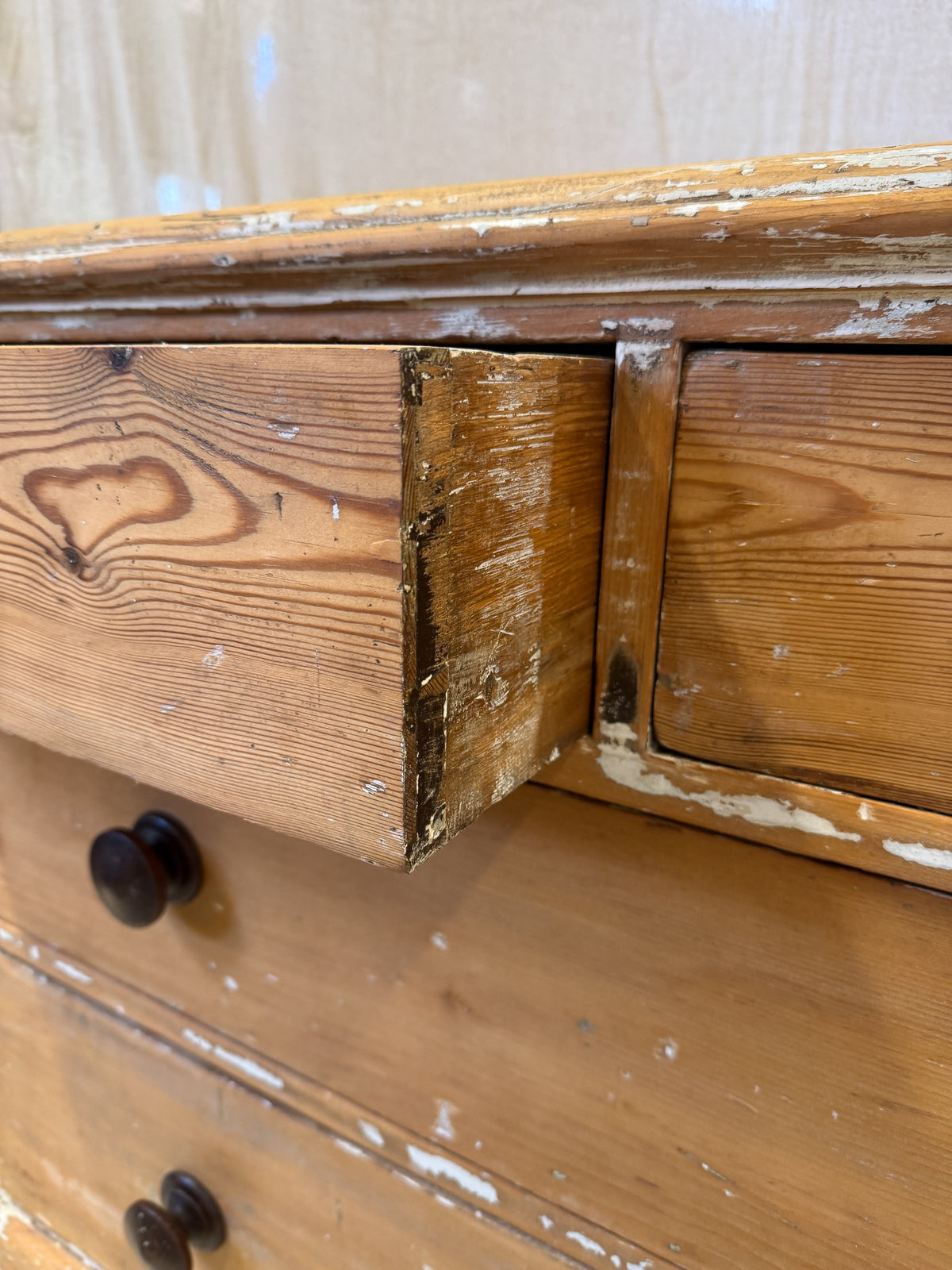 Victorian Low Pine Chest of Drawers