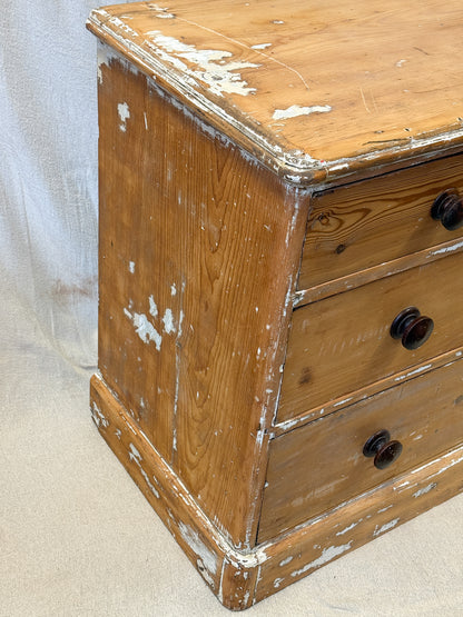 Victorian Low Pine Chest of Drawers