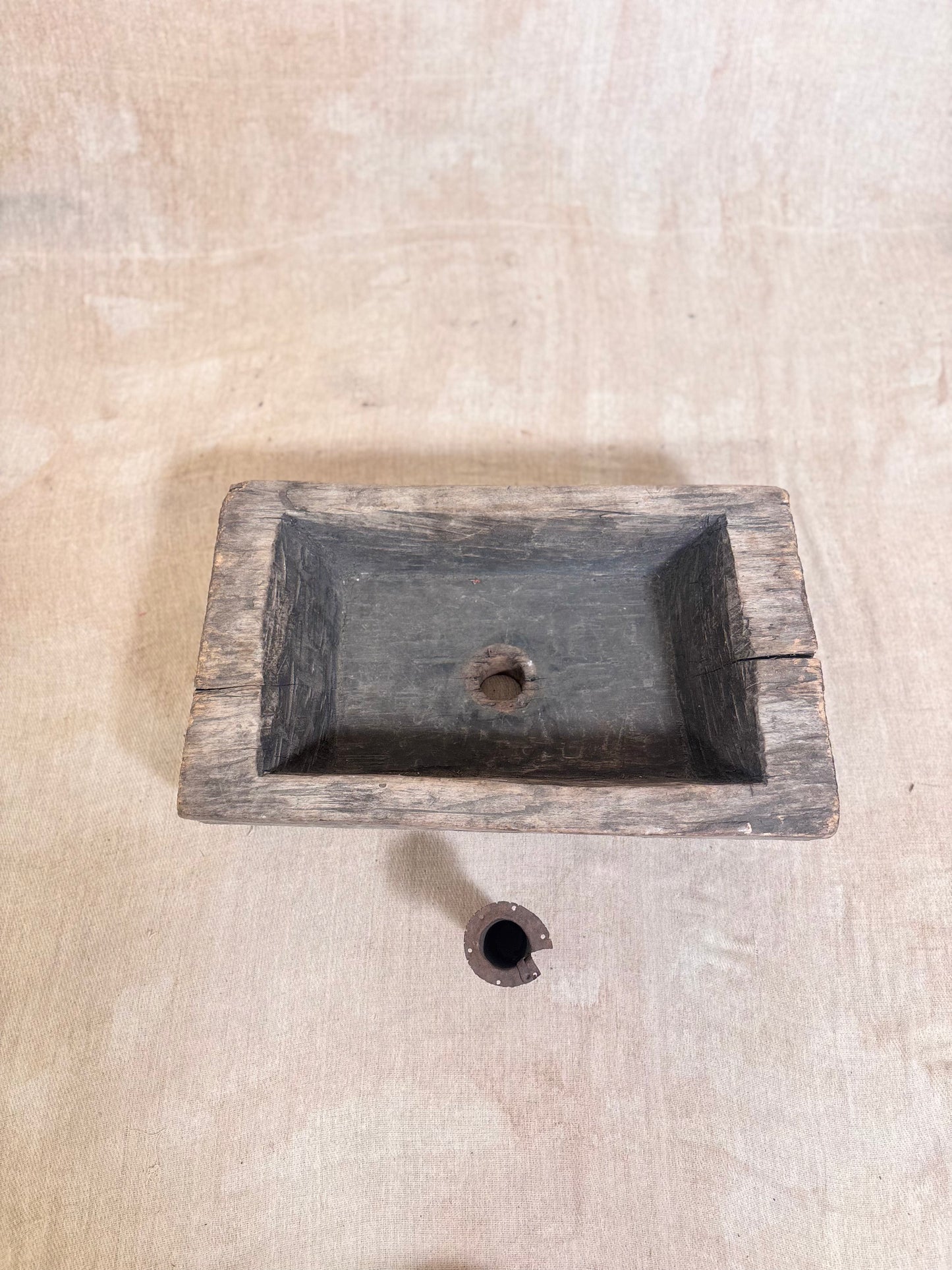 Primitive Hungarian Carved Wooden Trough Sink