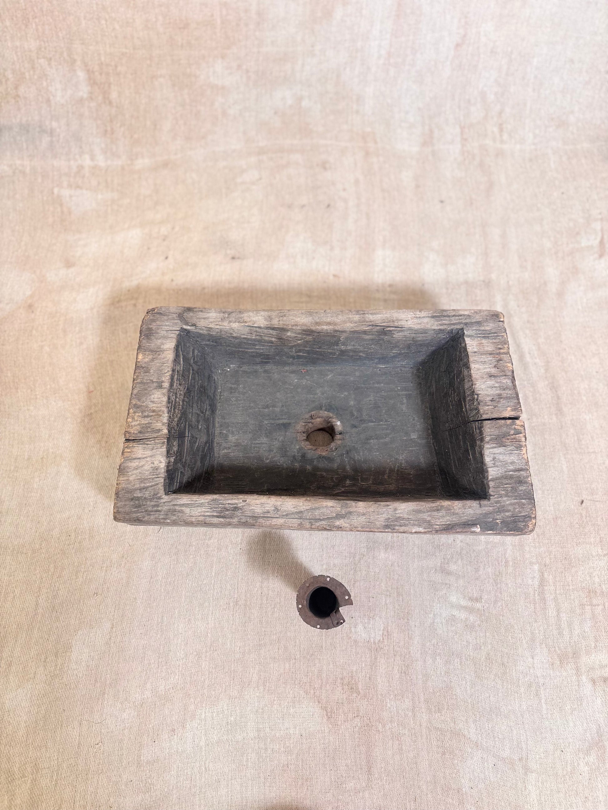 Primitive Hungarian Carved Wooden Trough Sink