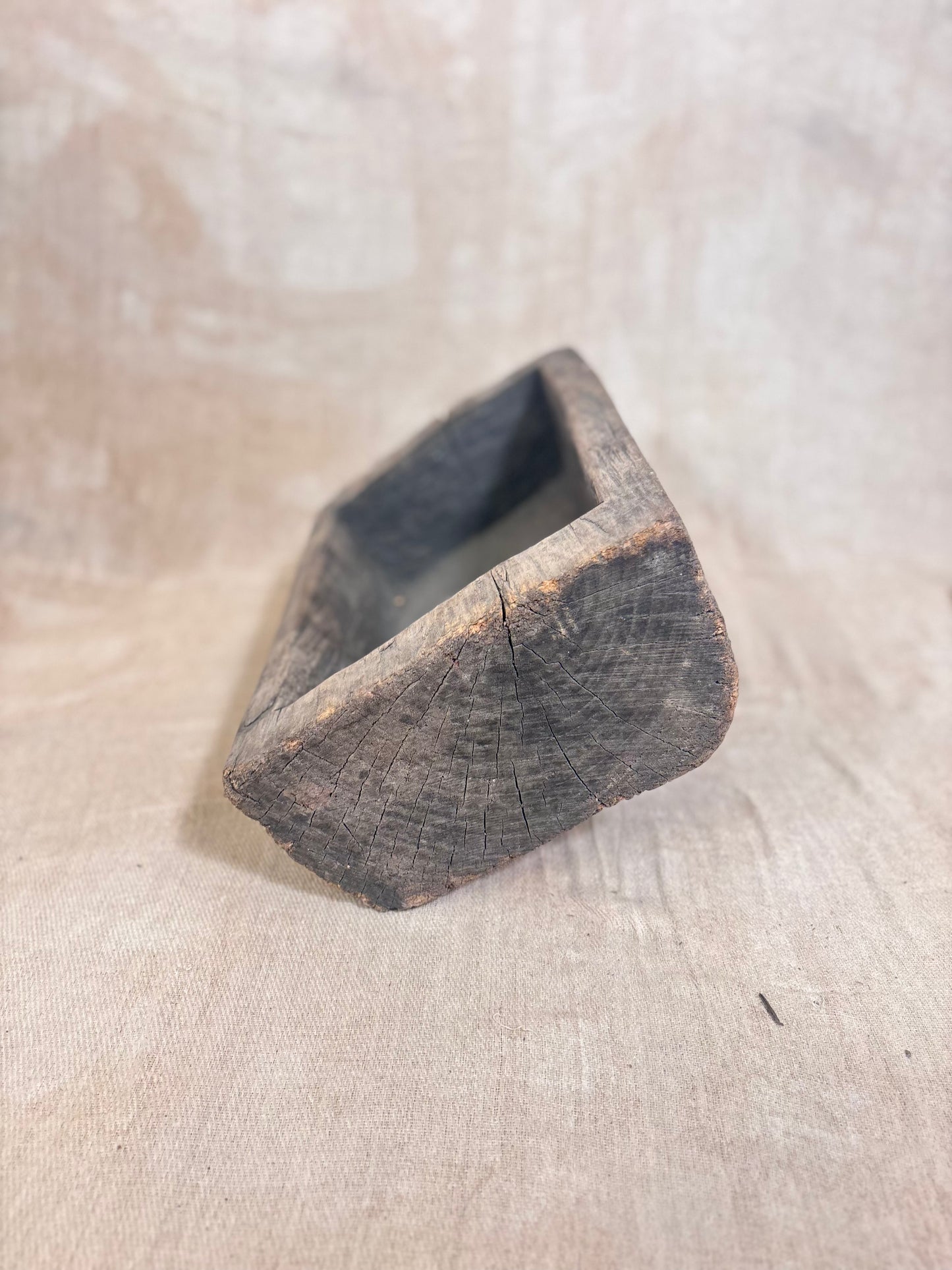Primitive Hungarian Carved Wooden Trough Sink