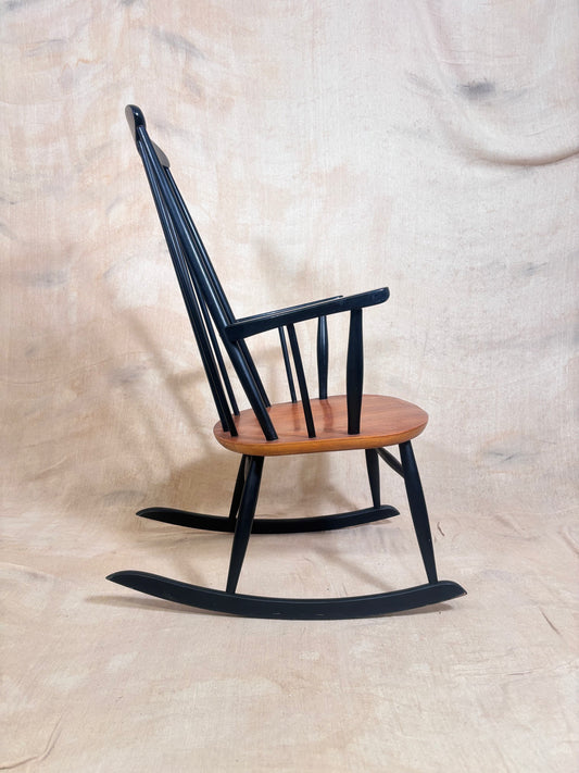 Austrian, c.1953. Iconic mid-century rocking chair by Roland Rainer for SW Möbel 6/268