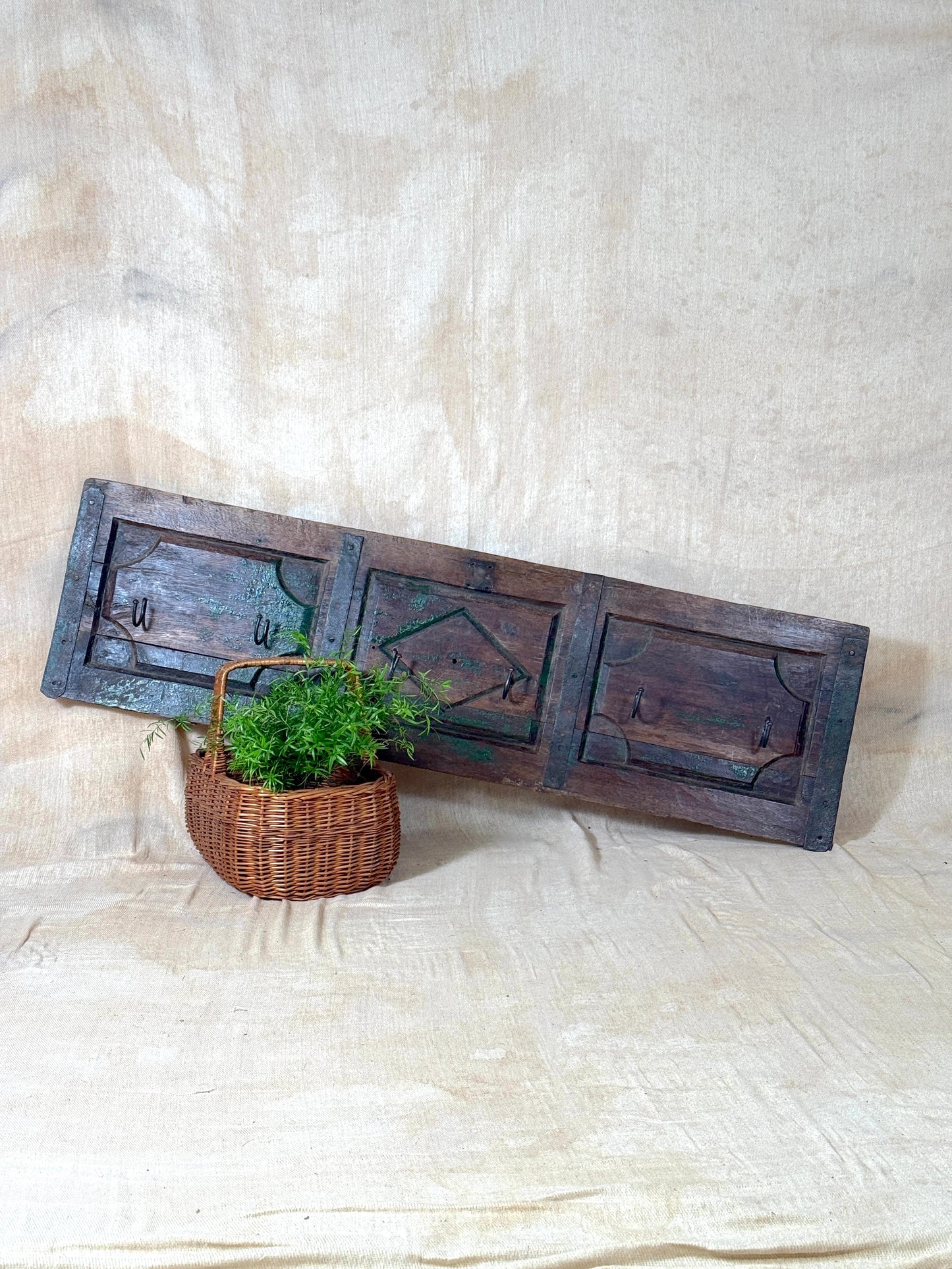 Reclaimed Antique Wooden Coat Rack