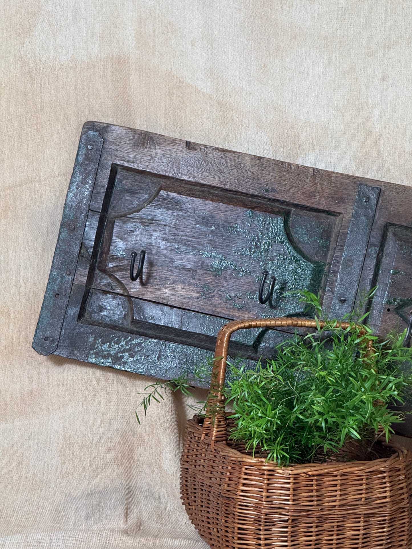 Reclaimed Antique Wooden Coat Rack