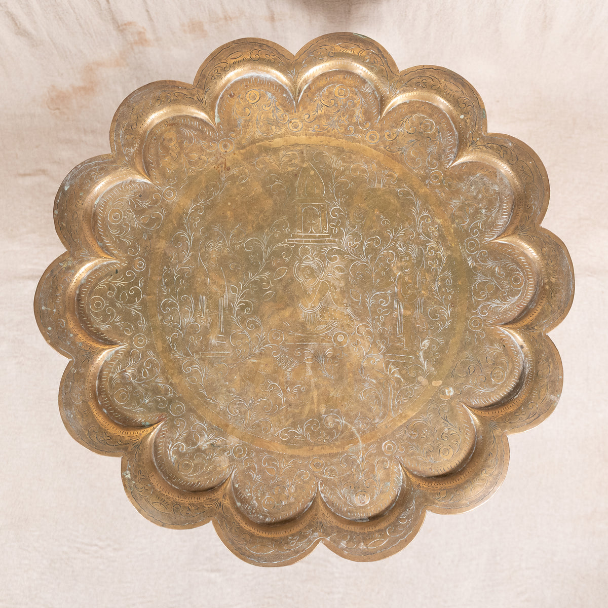  Scalloped Benares Table