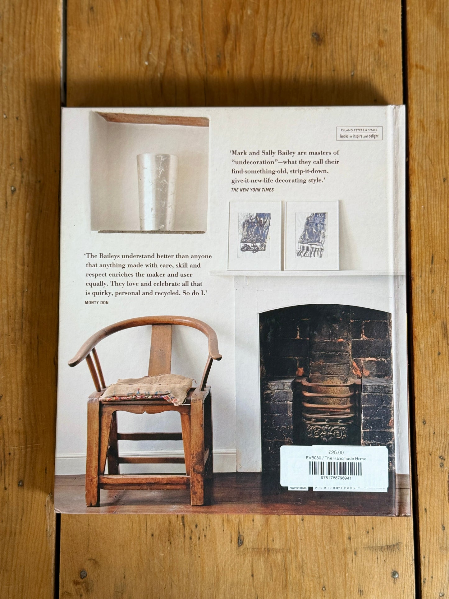 The Handmade Home Hardback edition Back cover