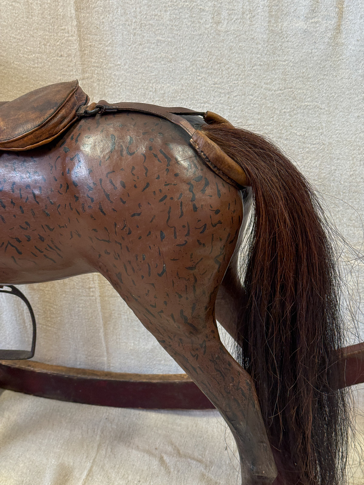 Victorian Leather Rocking Horse