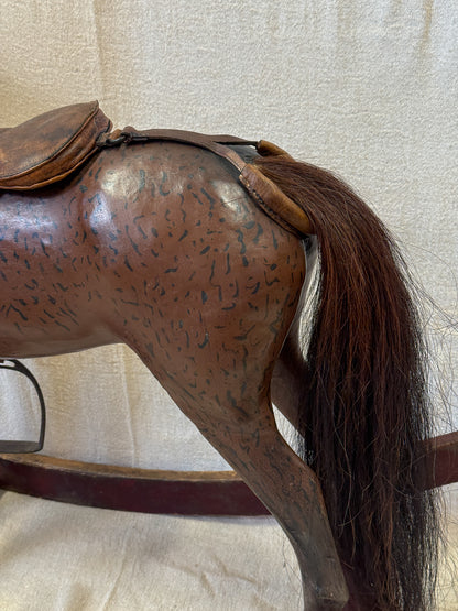Victorian Leather Rocking Horse