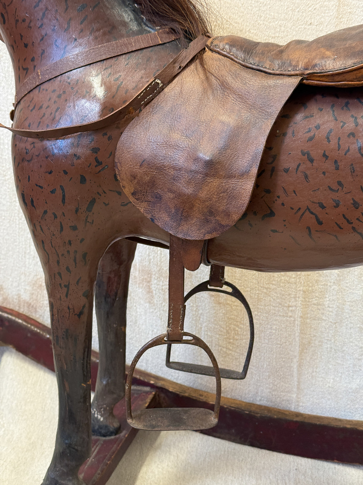 Victorian Leather Rocking Horse