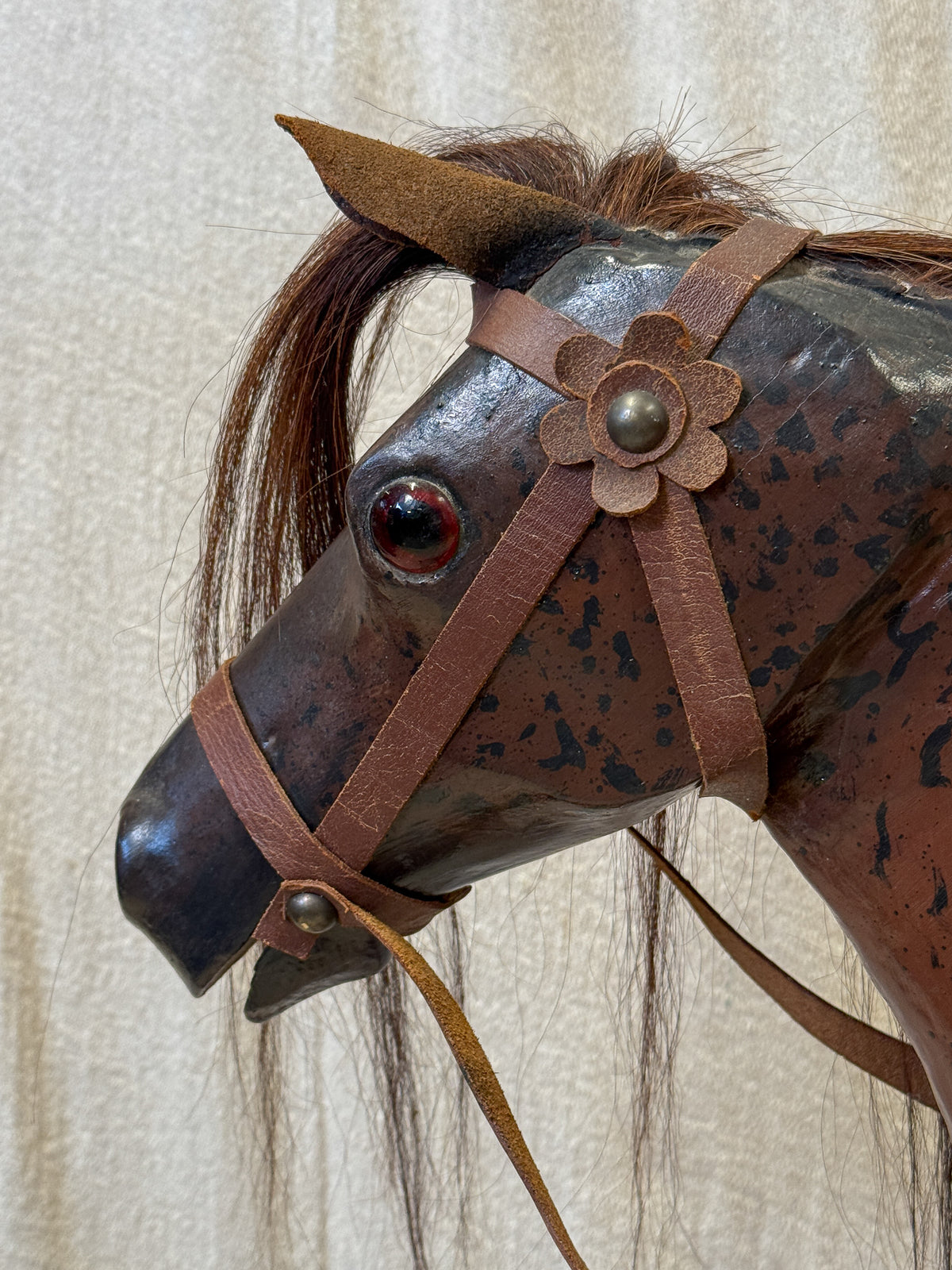 Victorian Leather Rocking Horse