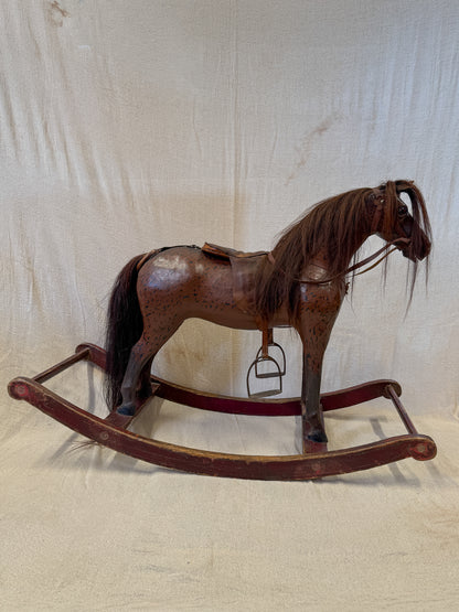 Victorian Leather Rocking Horse