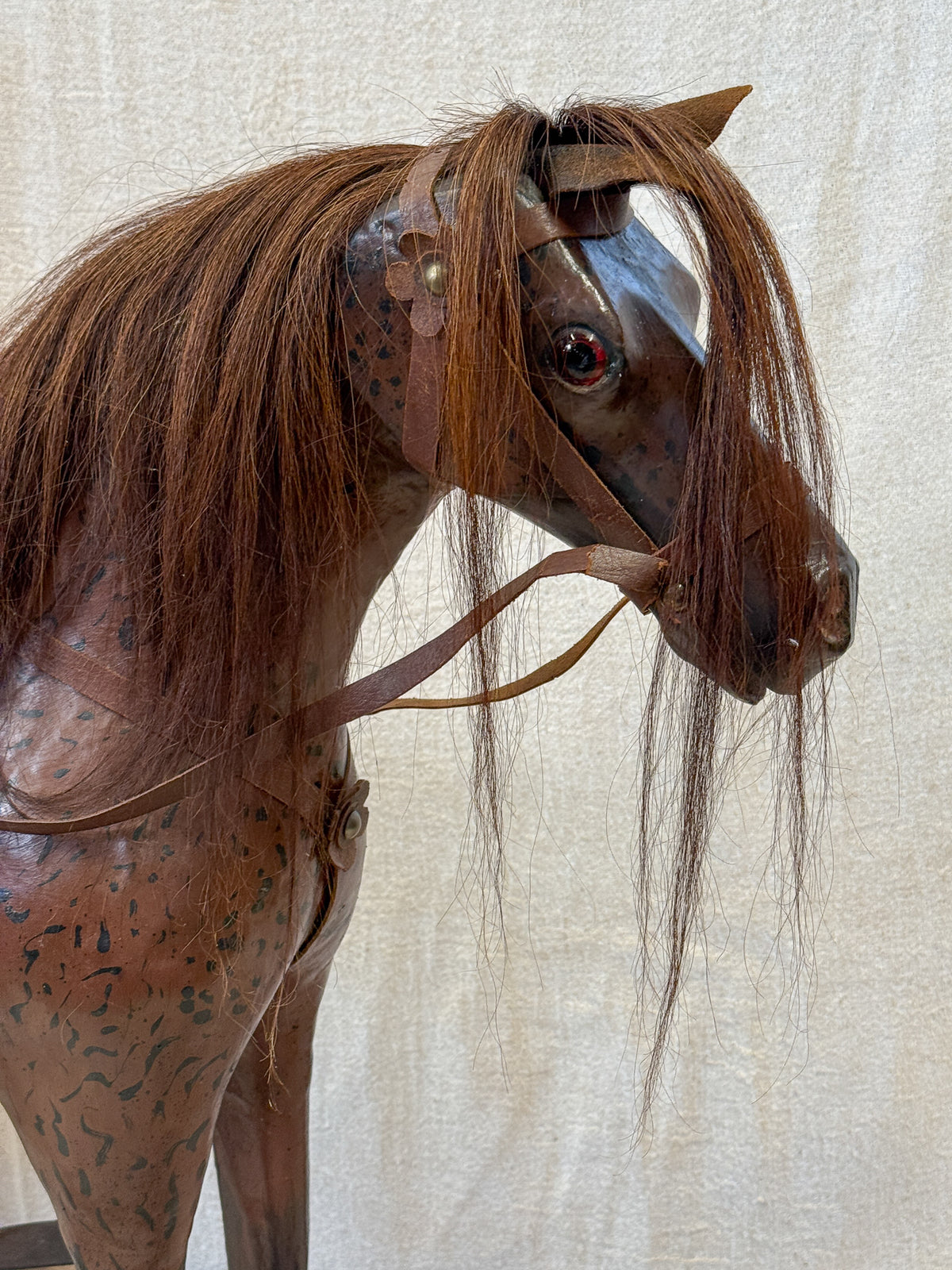 Victorian Leather Rocking Horse