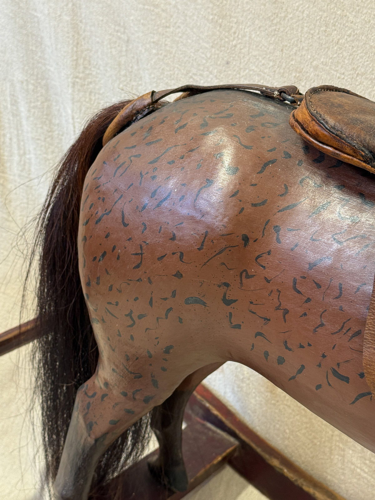 Victorian Leather Rocking Horse