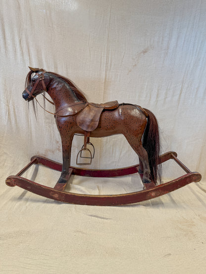 Victorian Leather Rocking Horse