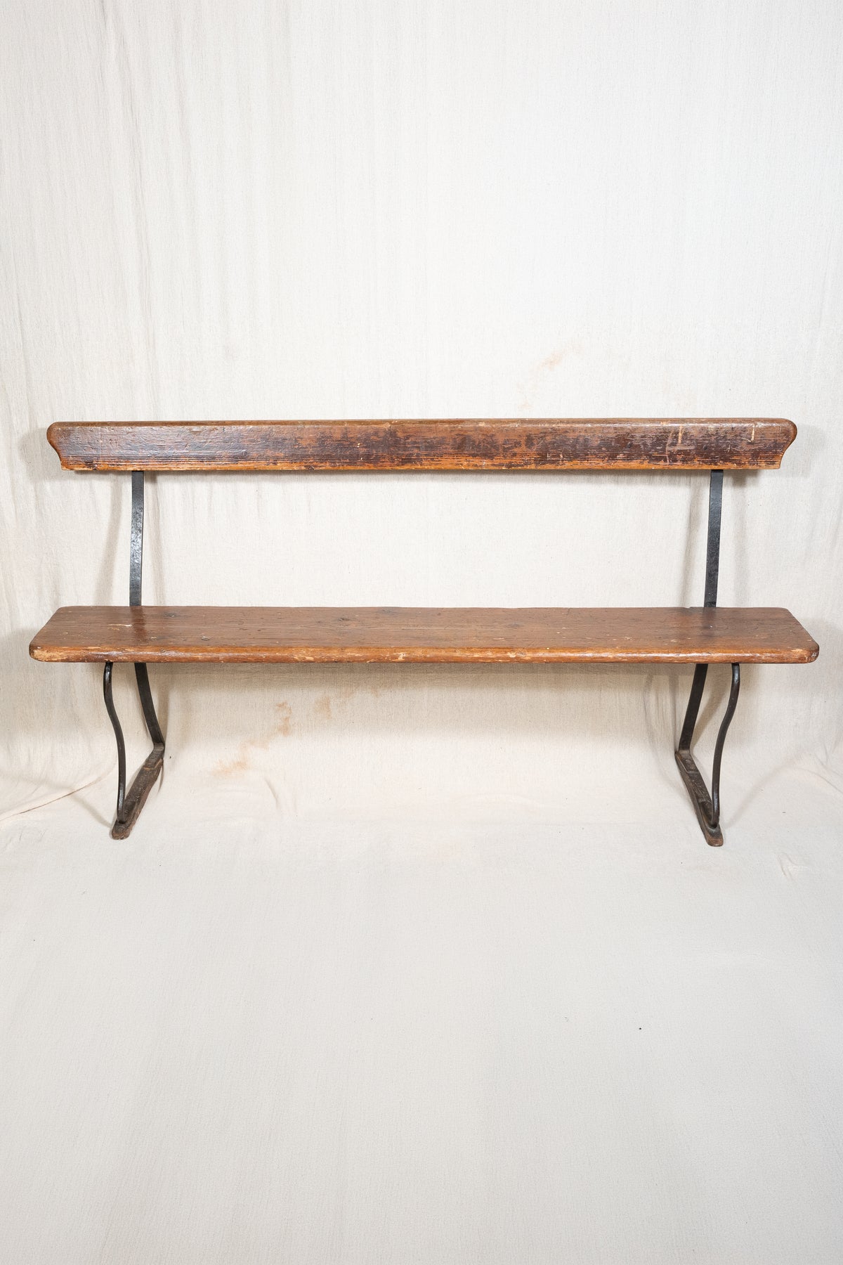 Vintage Bench pine and cast iron
