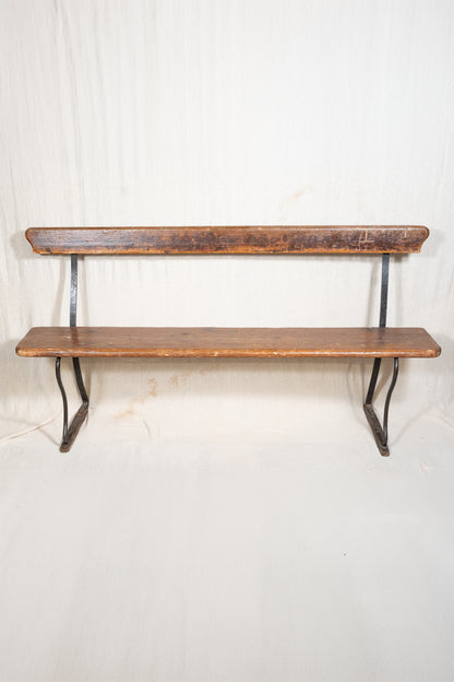 Vintage Bench pine and cast iron
