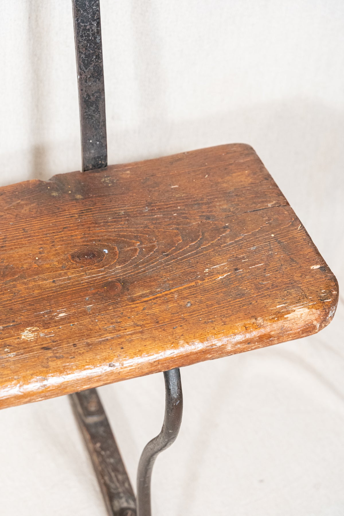 Vintage Bench pine and cast iron
