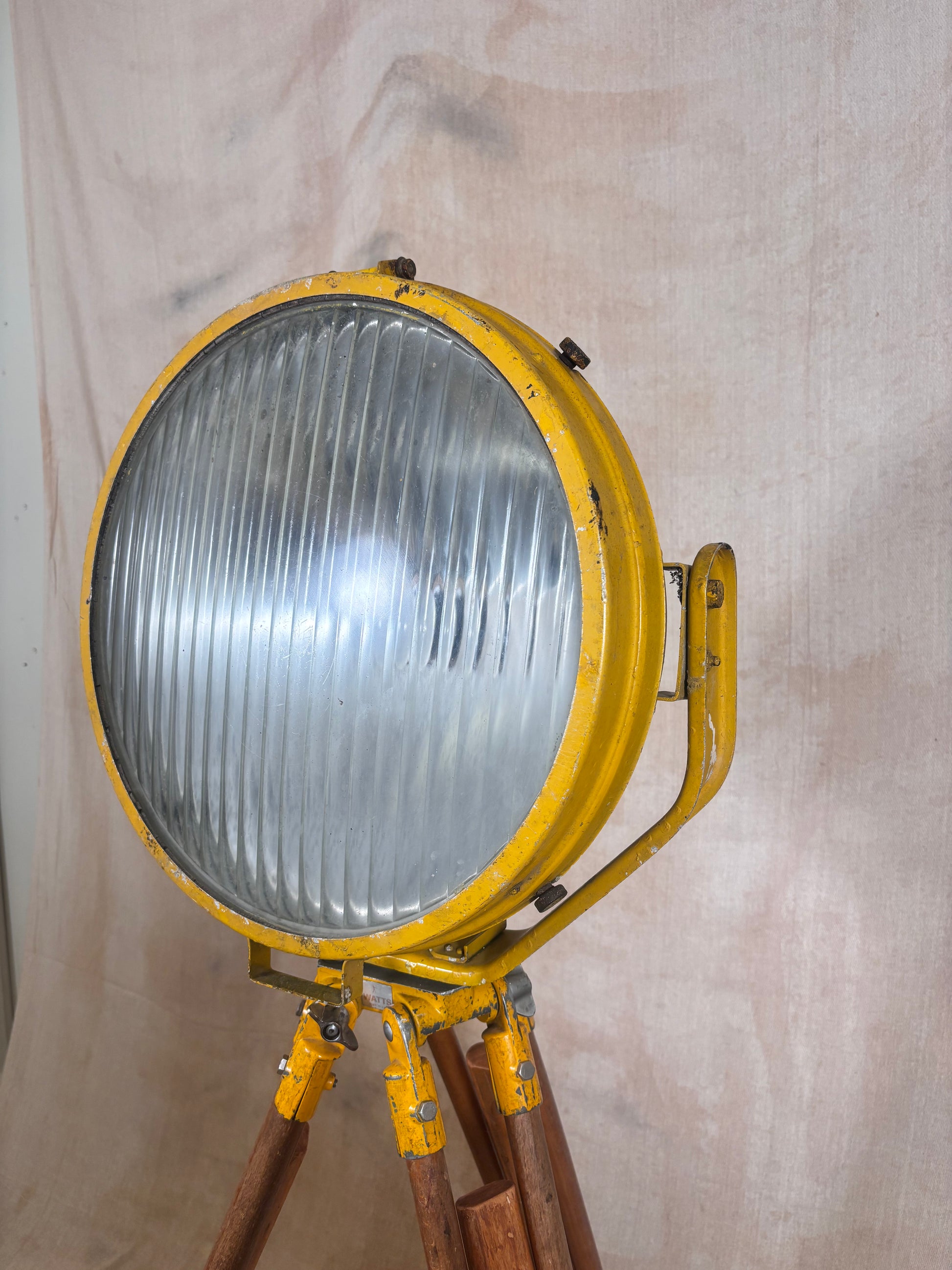 Vintage Industrial Searchlight Floor Lamp