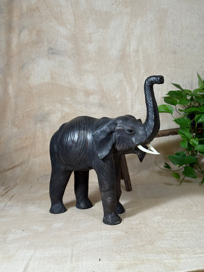 Large vintage leather elephant. 