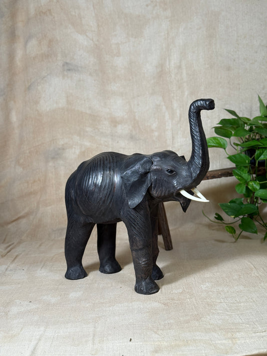 Large vintage leather elephant. 