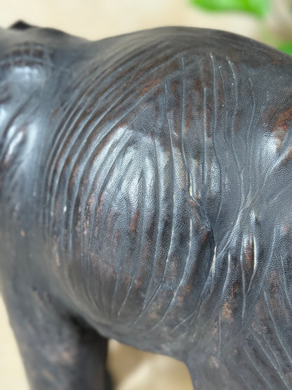 Large vintage leather elephant. 