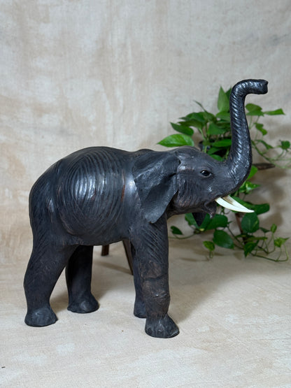 Large vintage leather elephant. 