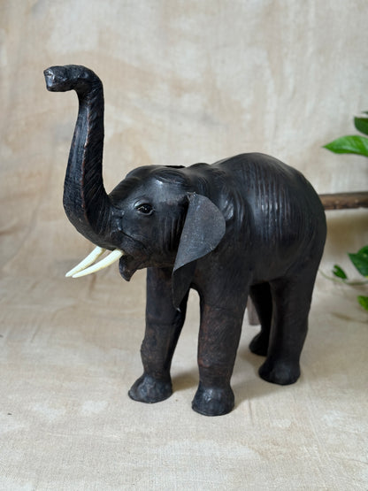 Large vintage leather elephant. 