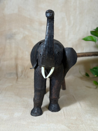 Large vintage leather elephant. 