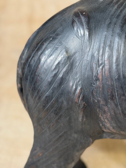 Large vintage leather elephant. 