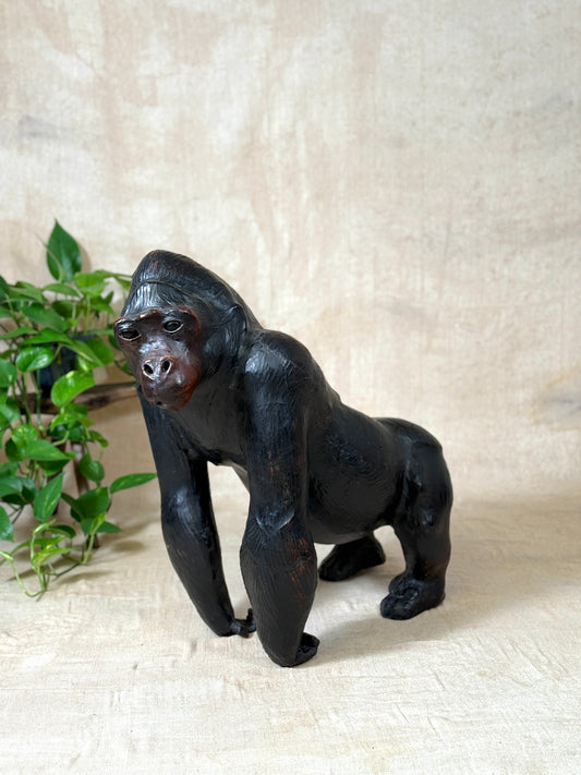 Large vintage leather Gorilla. 