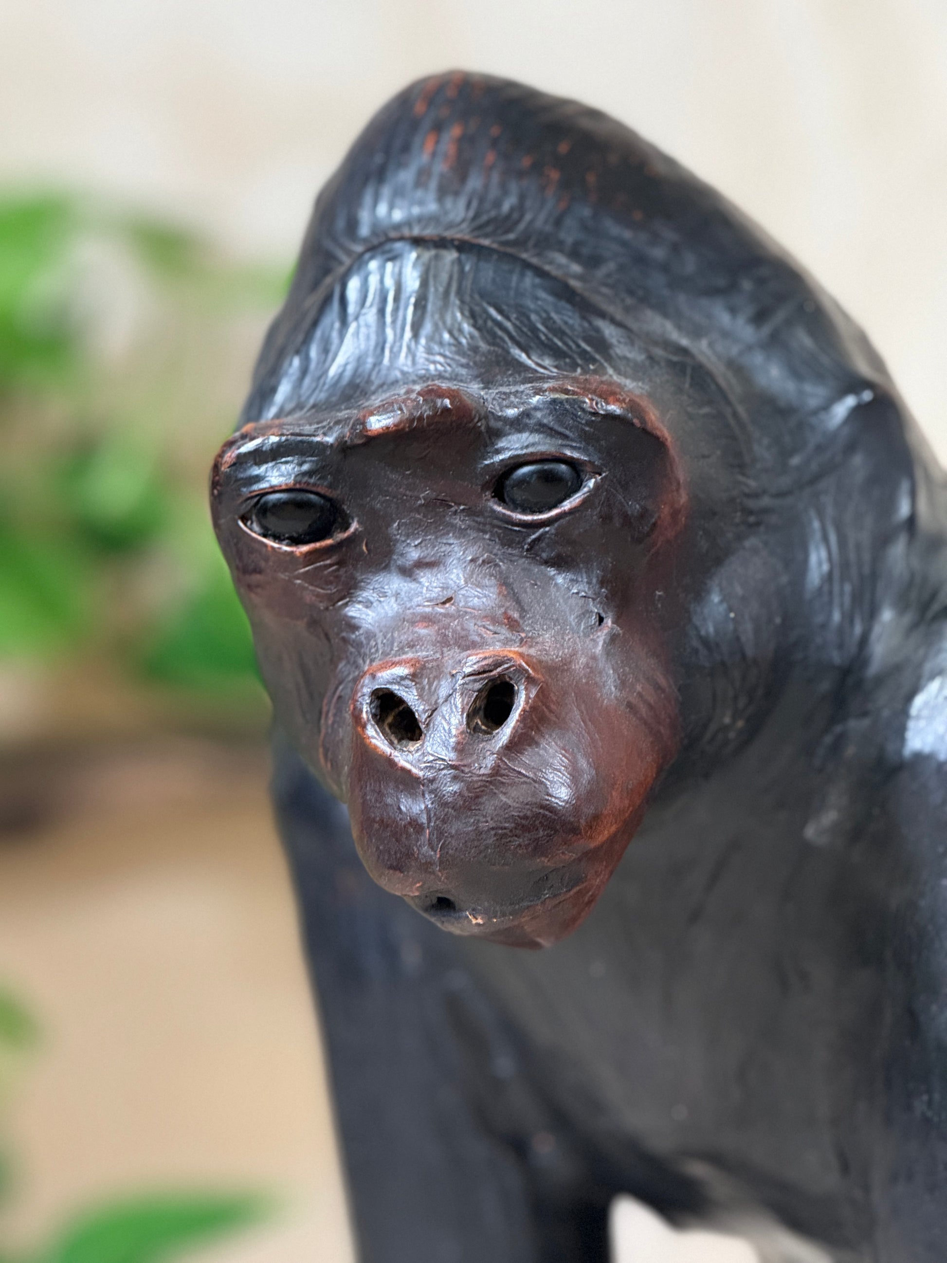 Large vintage leather Gorilla. 