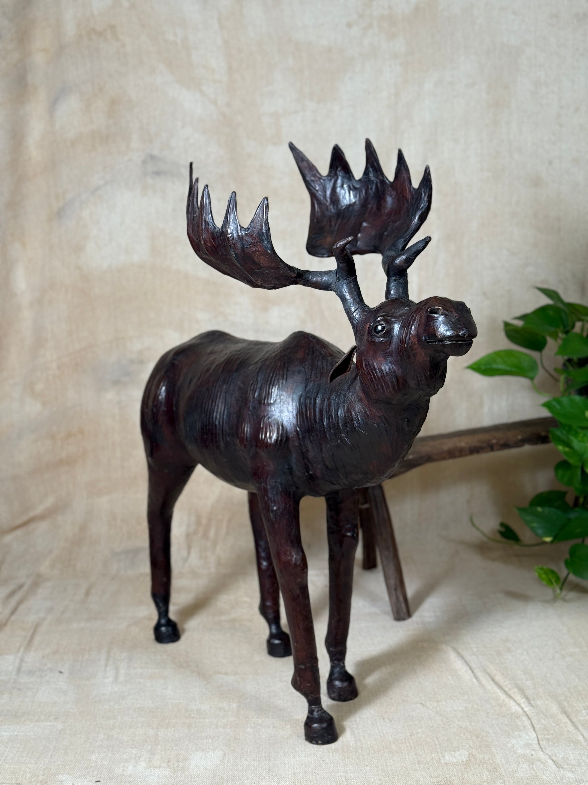 Vintage Leather Moose