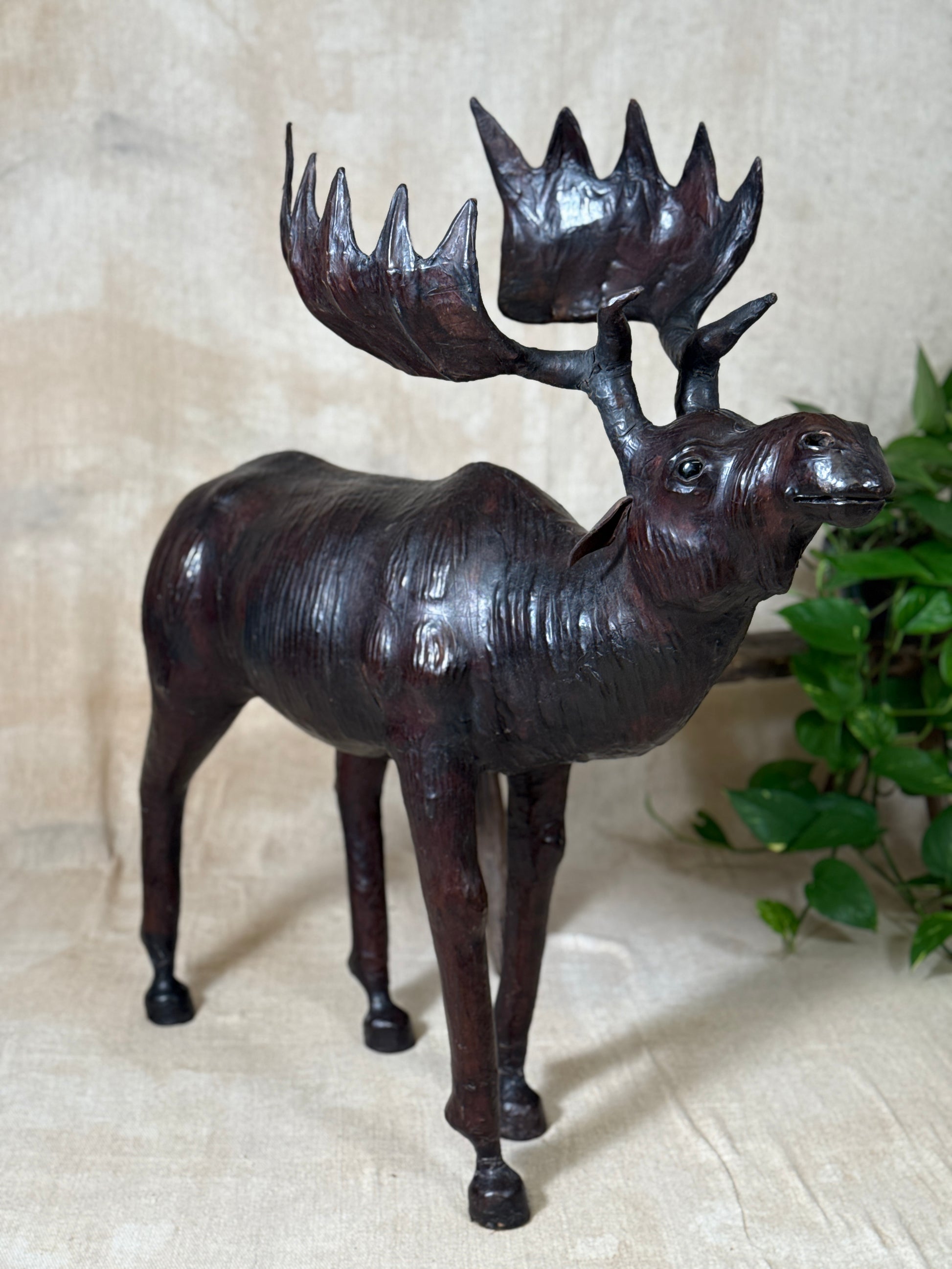 Vintage Leather Moose