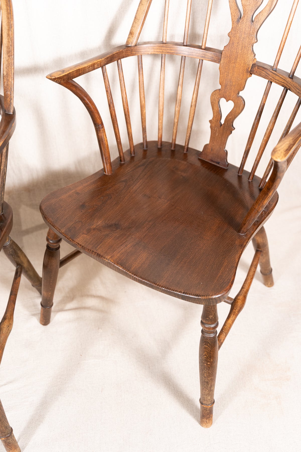 Windsor Chairs, Elm and Yew, Pair