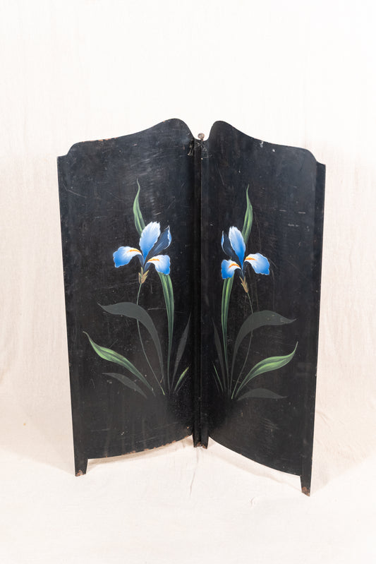 Art Nouveau hand painted folding screen Iris