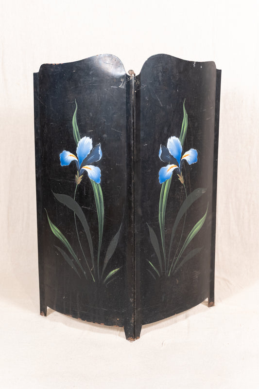 Art Nouveau hand painted folding screen Iris