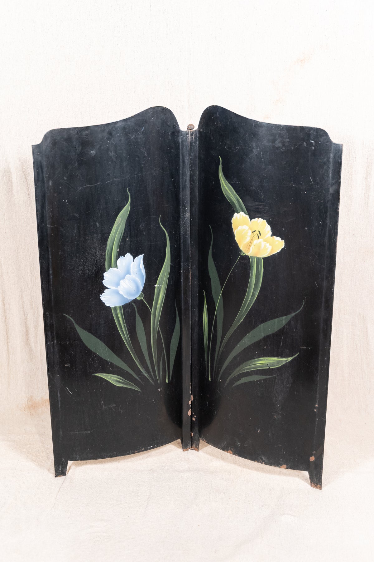 Art Nouveau hand painted folding screen Tulip