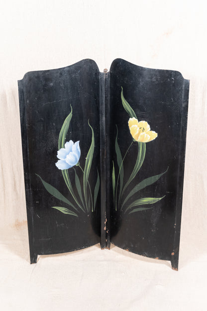 Art Nouveau hand painted folding screen Tulip