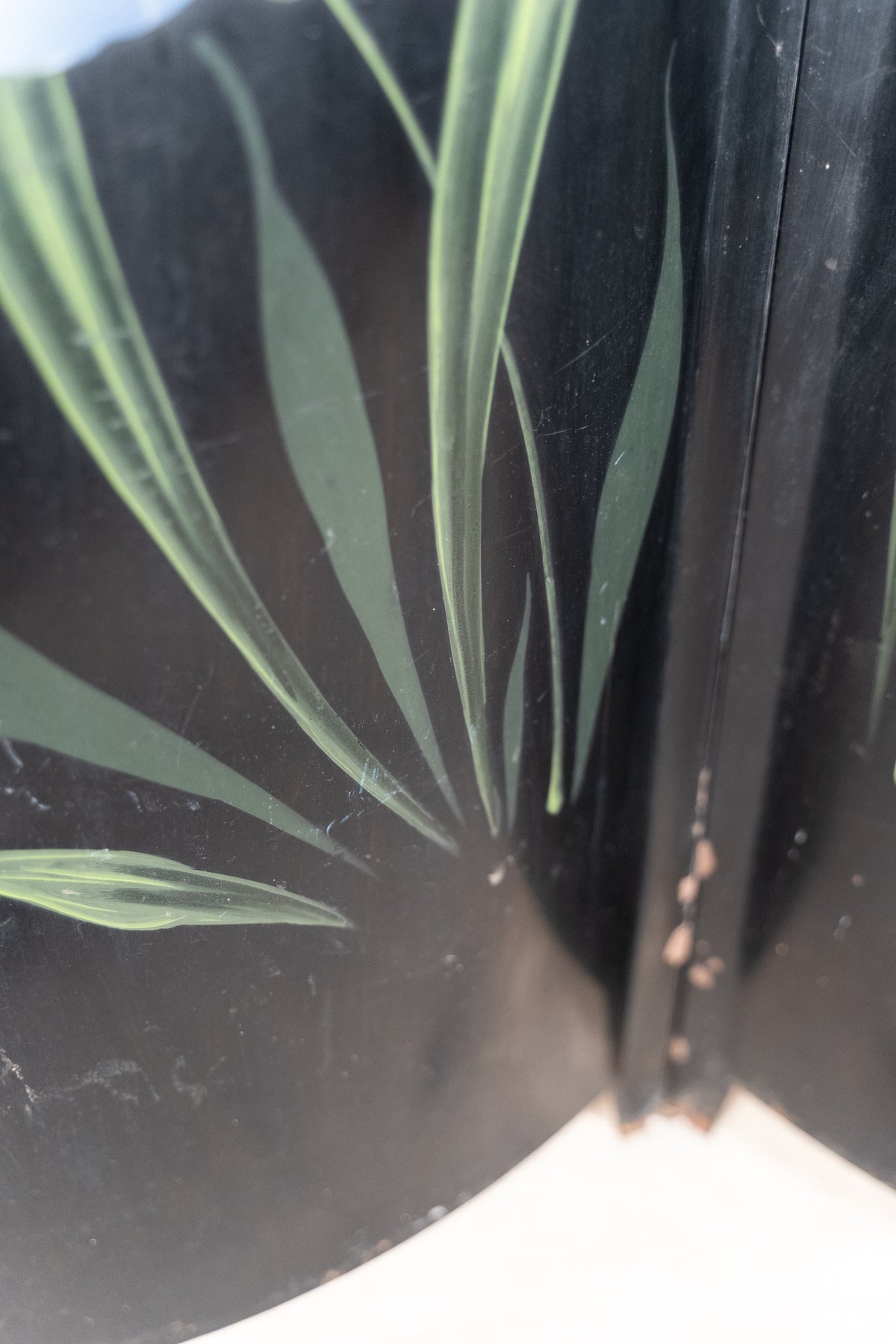 Art Nouveau hand painted folding screen Tulip