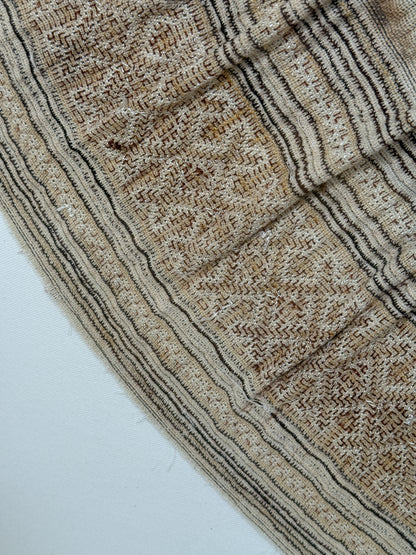 framed antique Miao tribal skirt