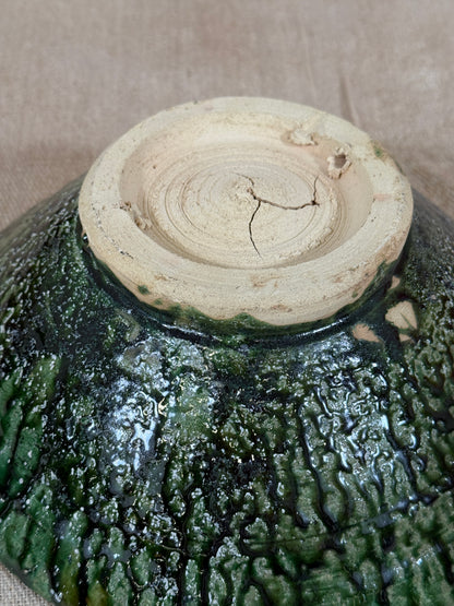 Close-up of a bowl base. 
