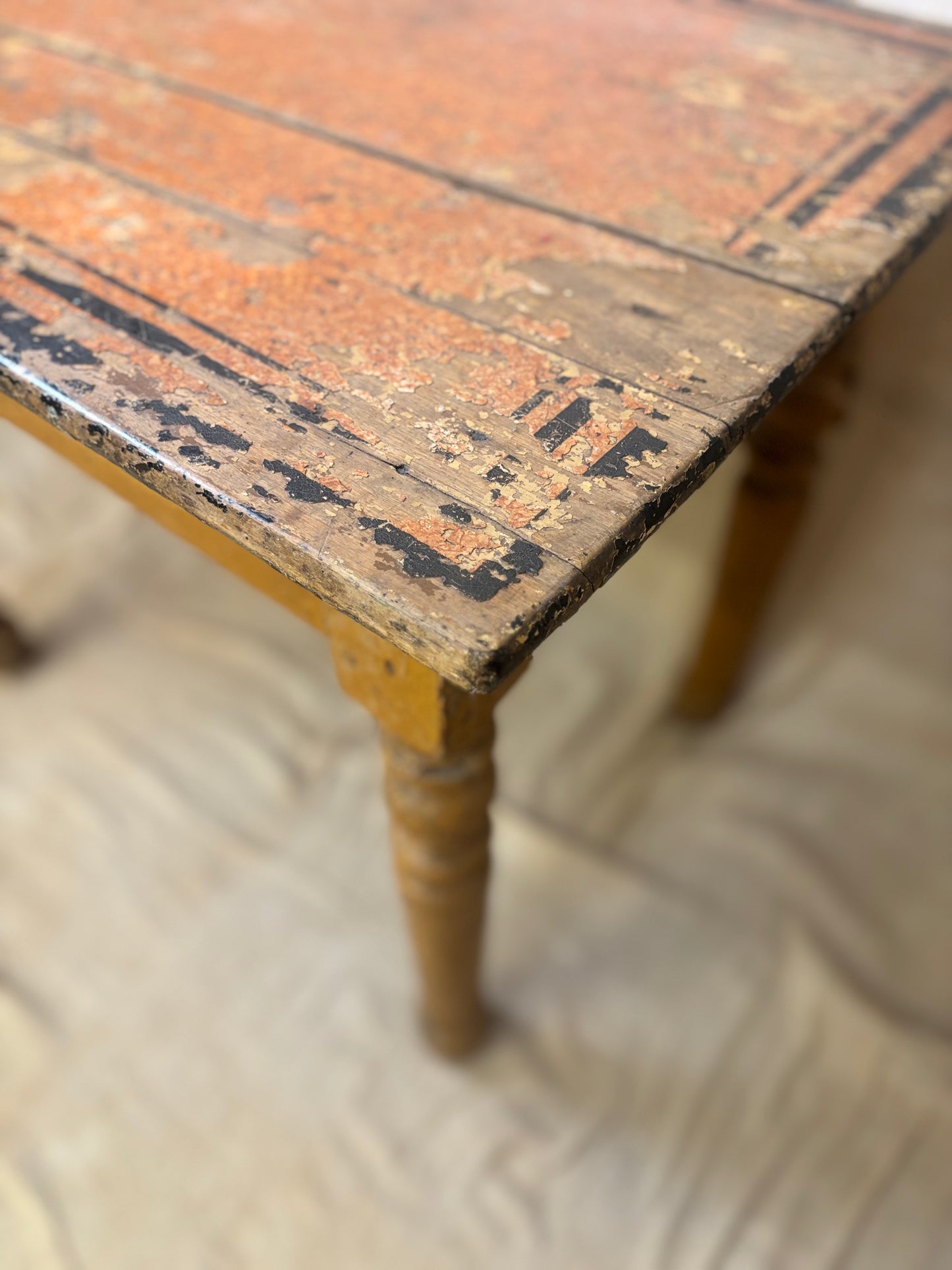 Early 19th C Table Original Craquelure Paint
